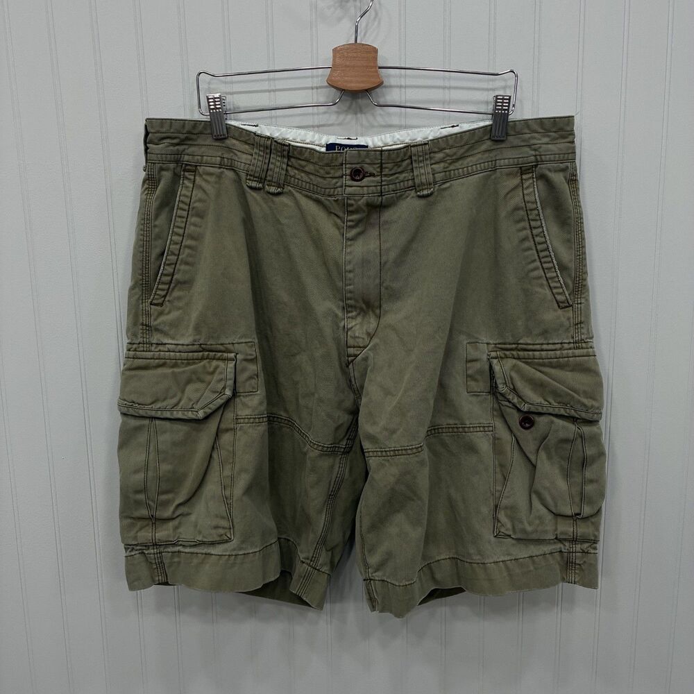 Polo Ralph Lauren Men's W40 Green Heavyweight Cotton Cargo Shorts